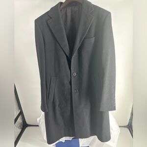 Colombo cashmere blend black sing breasted coat